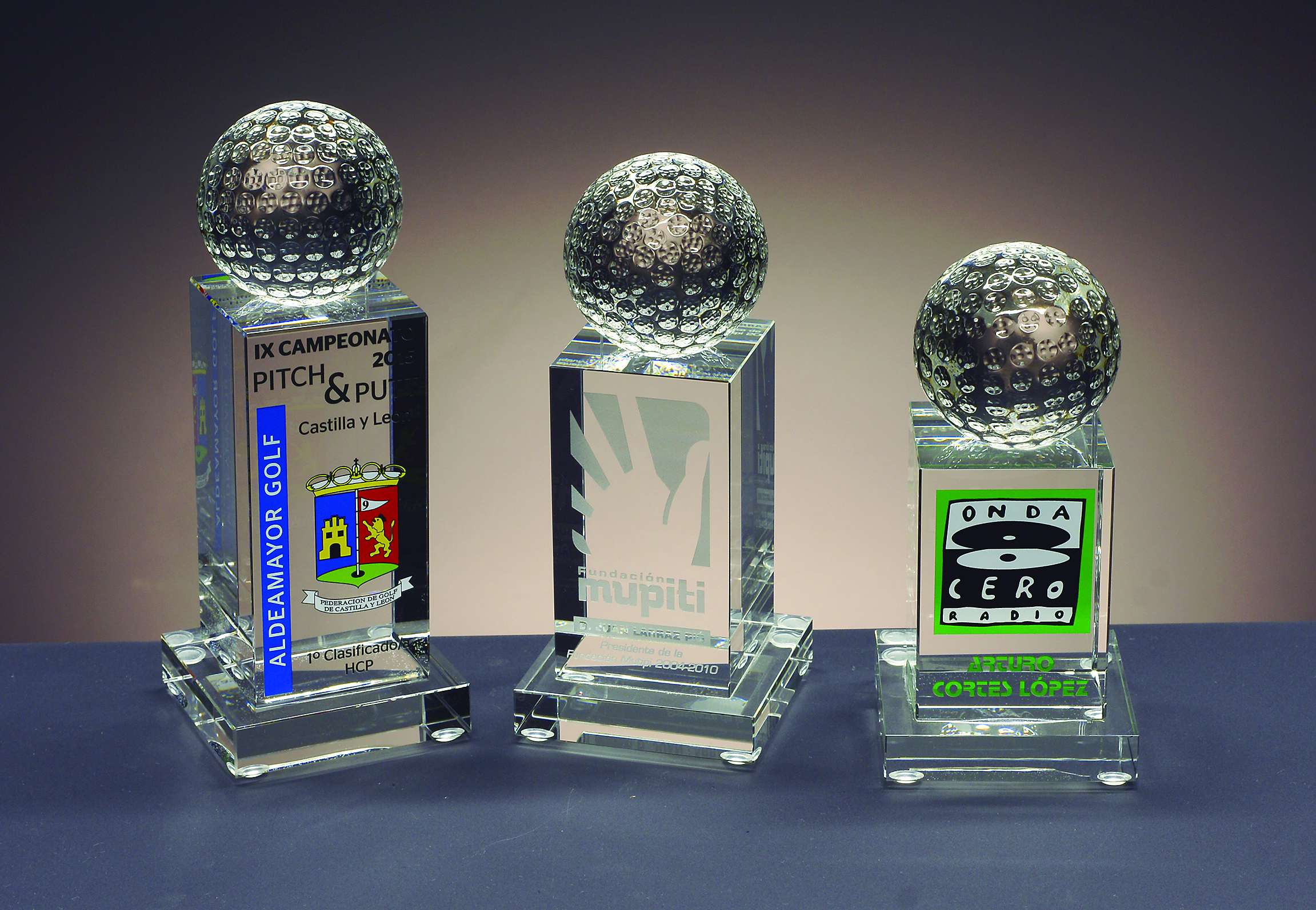 Trofeo Cristal alta calidad Golf
