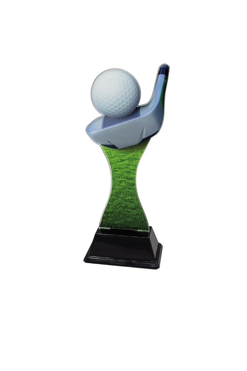 Trofeo golf de metacrilato